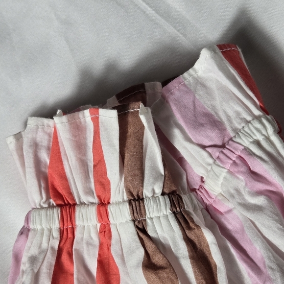 Velvet By Graham & Spencer Striped V-Neck Blouse - Pink, Brown, White, NWT - Picture 12 of 12